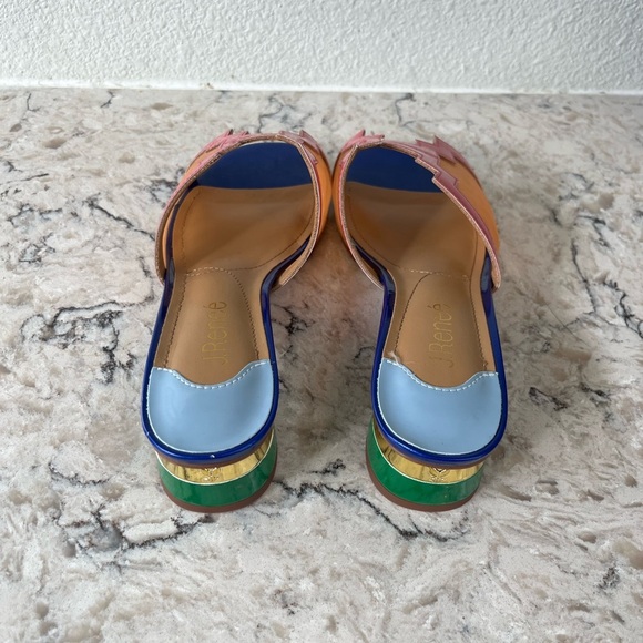 J.Renee Pink and Orange Sandals with Open-Toe Design - Picture 4 of 5